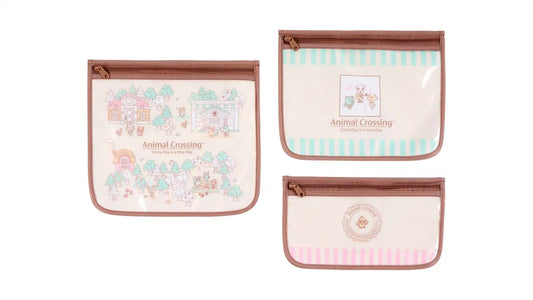 Animal Crossing™ Fall Clear Travel Bag Set of 3 - Green/Pink